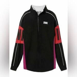 PINK Victoria’s Secret 1/2 Zip Collared Pullover With Contrasting Color Block